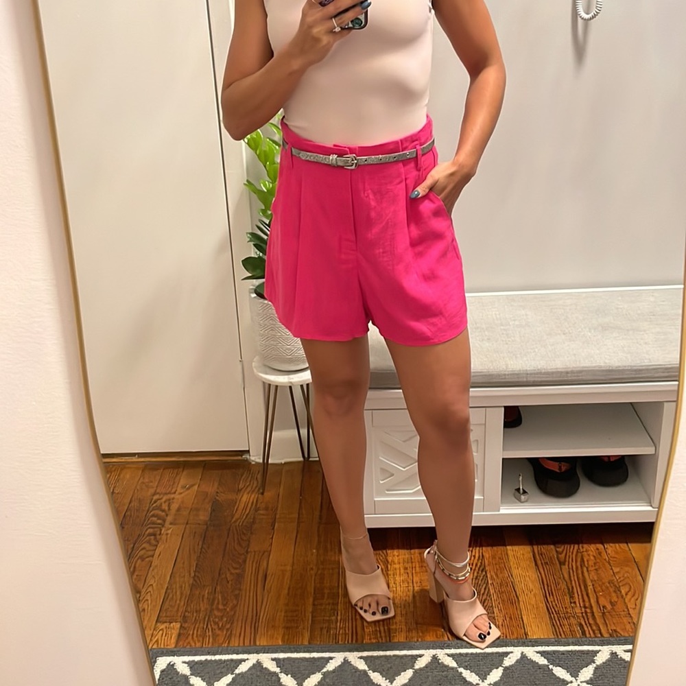 Love & Harmony Pink Linen Shorts-Sz S